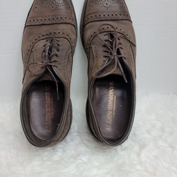 Allen Edmonds Strandmok Mens Size 8 D  Brown Nubuck Suede Dainite Rubber Sole main image 5